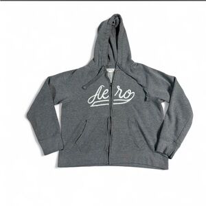 Aeropostale grey zip up hoodie Size L #90s